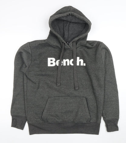 Mens UK Size L Bench Grey Pullover Hoodie
