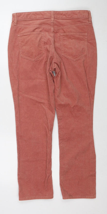 Womens UK Size 12 Lands' End Regular Fit Chino Brown Trousers