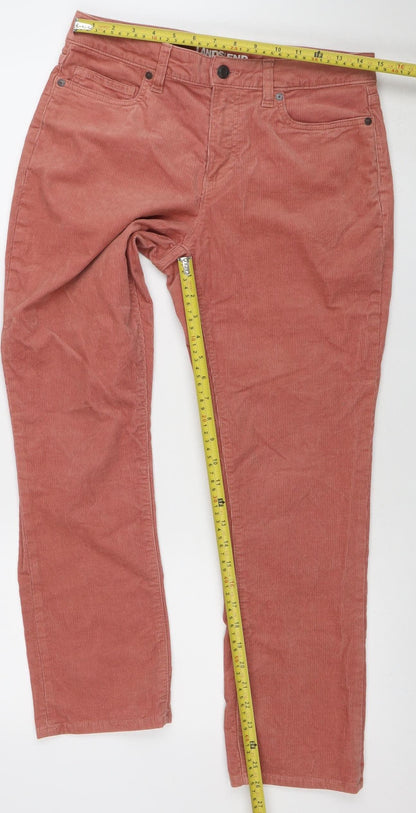 Womens UK Size 12 Lands' End Regular Fit Chino Brown Trousers