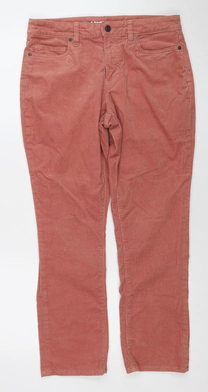 Womens UK Size 12 Lands' End Regular Fit Chino Brown Trousers
