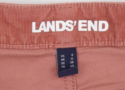 Womens UK Size 12 Lands' End Regular Fit Chino Brown Trousers