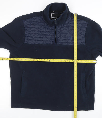 Mens UK Size XL Threadbare Blue Pullover Sweatshirt
