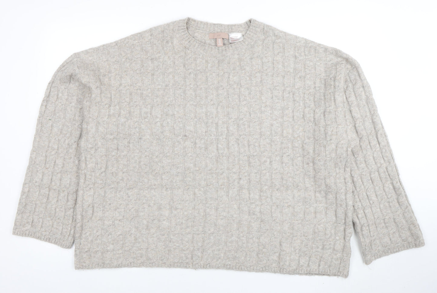 Womens UK Size 14 H&M Beige Pullover Jumper