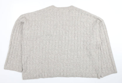 Womens UK Size 14 H&M Beige Pullover Jumper