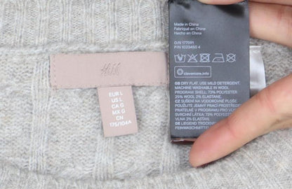 Womens UK Size 14 H&M Beige Pullover Jumper