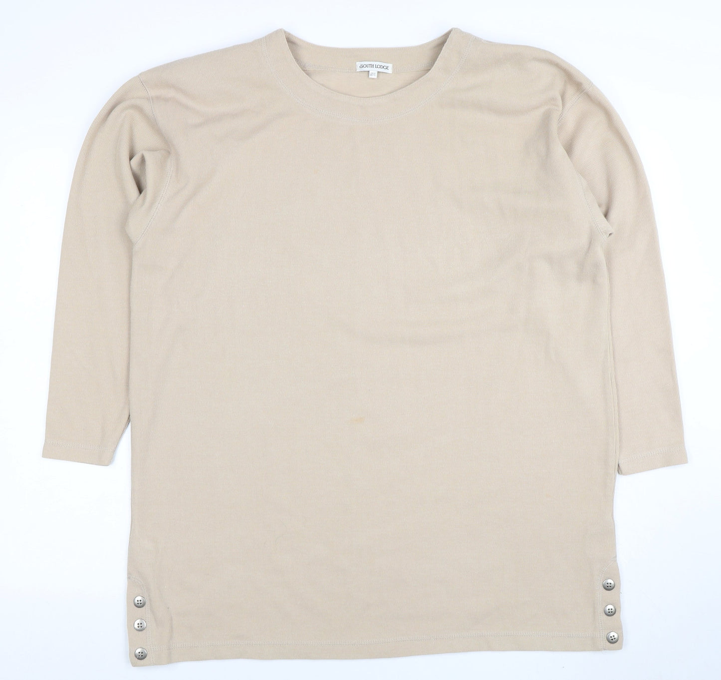 Womens UK Size M South Lodge Beige Basic T-Shirt