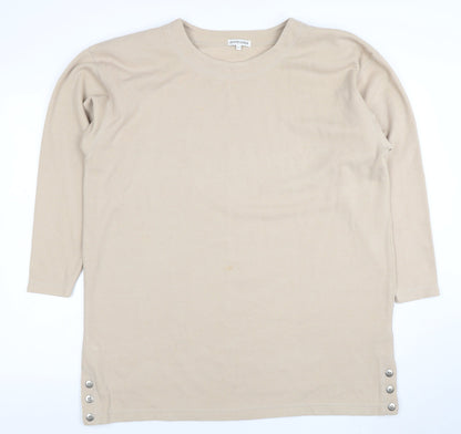 Womens UK Size M South Lodge Beige Basic T-Shirt