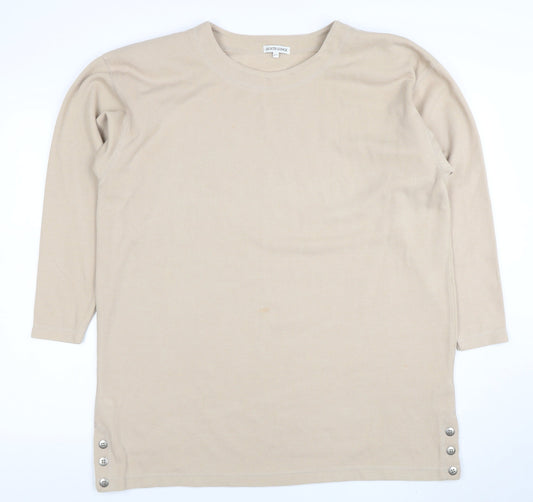 Womens UK Size M South Lodge Beige Basic T-Shirt