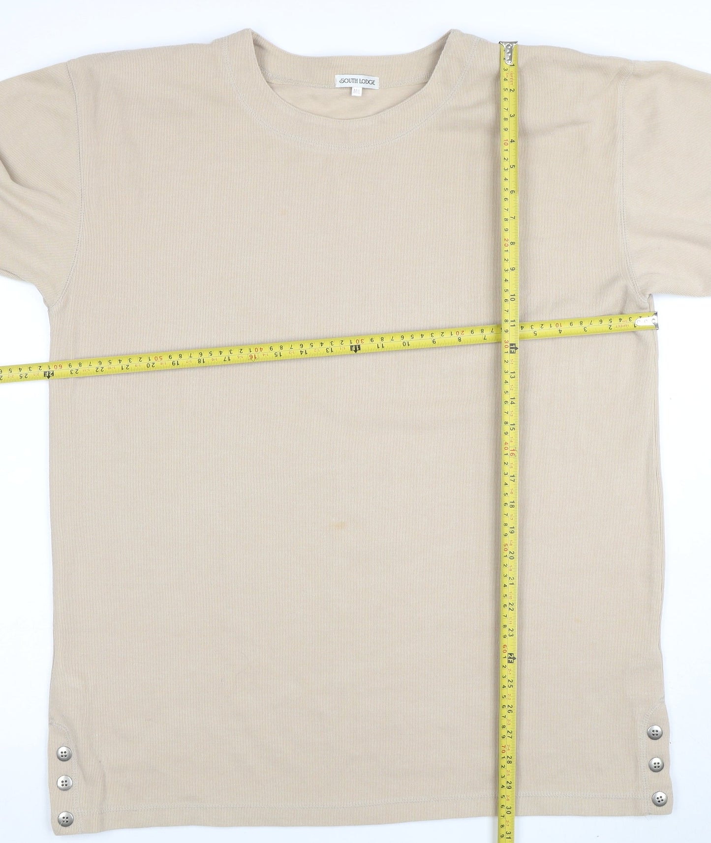 Womens UK Size M South Lodge Beige Basic T-Shirt