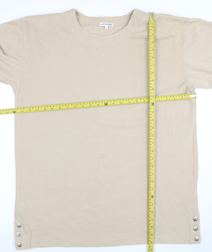 Womens UK Size M South Lodge Beige Basic T-Shirt