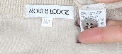 Womens UK Size M South Lodge Beige Basic T-Shirt