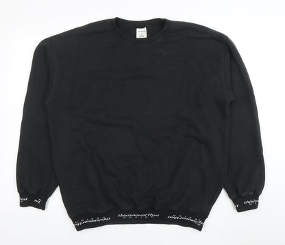 Mens UK Size M thisisneverthat Black Pullover Sweatshirt