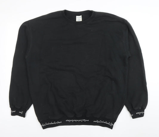 Mens UK Size M thisisneverthat Black Pullover Sweatshirt