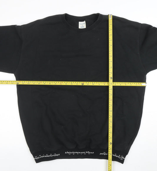 Mens UK Size M thisisneverthat Black Pullover Sweatshirt