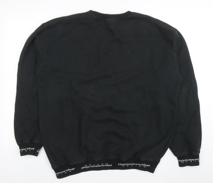 Mens UK Size M thisisneverthat Black Pullover Sweatshirt