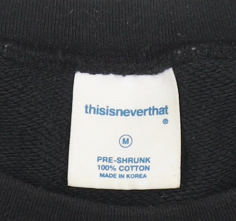 Mens UK Size M thisisneverthat Black Pullover Sweatshirt
