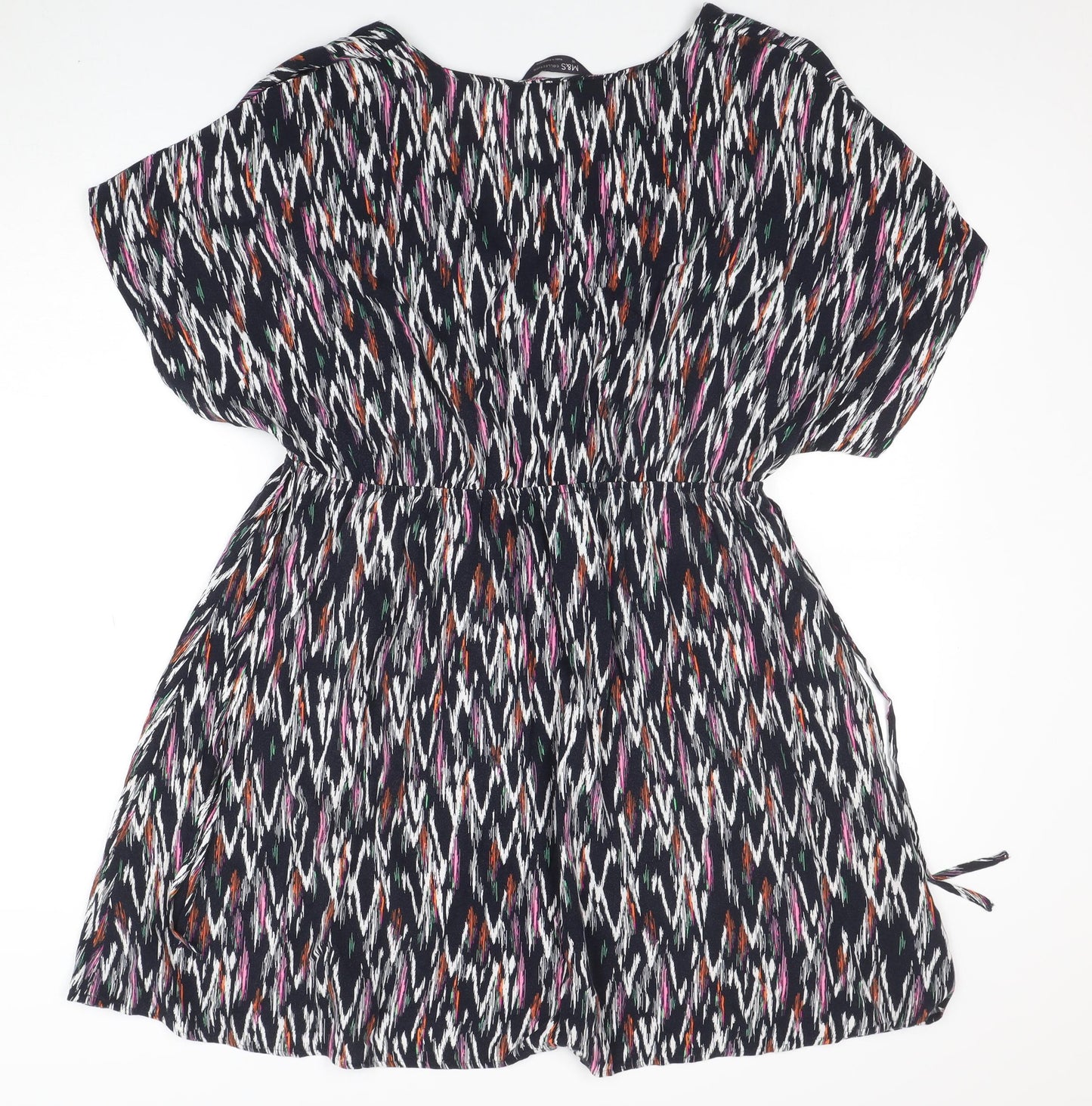 Marks and Spencer Women’s Multicoloured V-Neck Blouson Dress Size 16