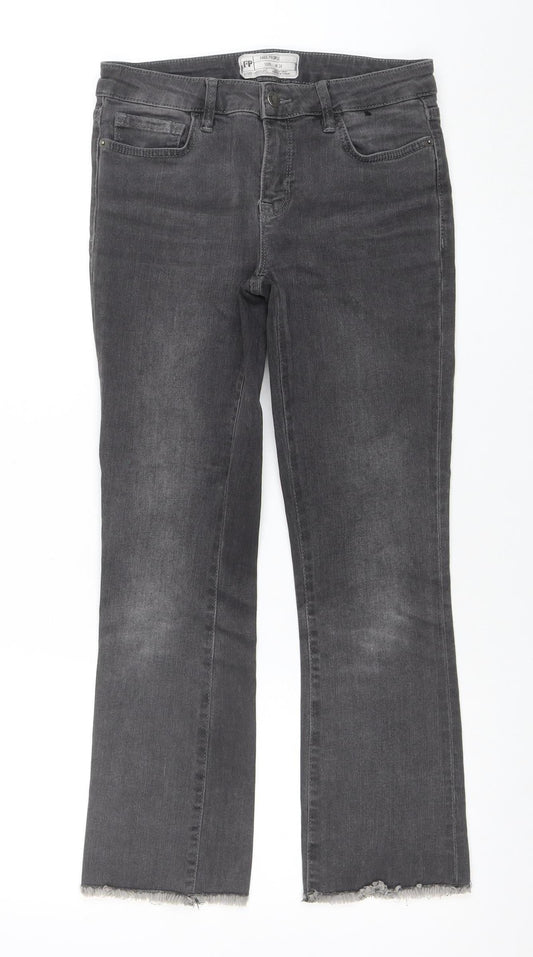 Womens UK Size 26 Free People Slim Fit Straight Grey Jeans