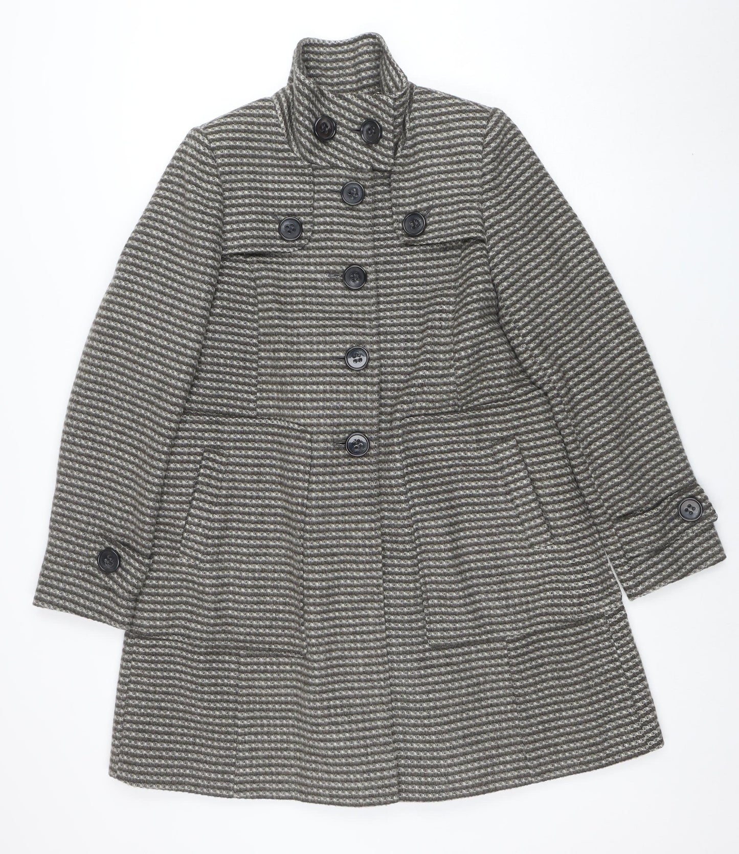 Womens UK Size 10 NEXT Grey Pea Coat