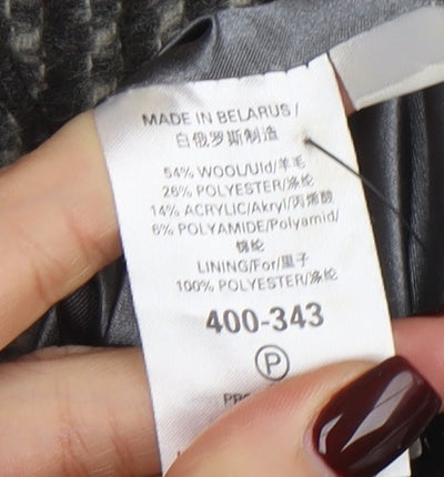 Womens UK Size 10 NEXT Grey Pea Coat