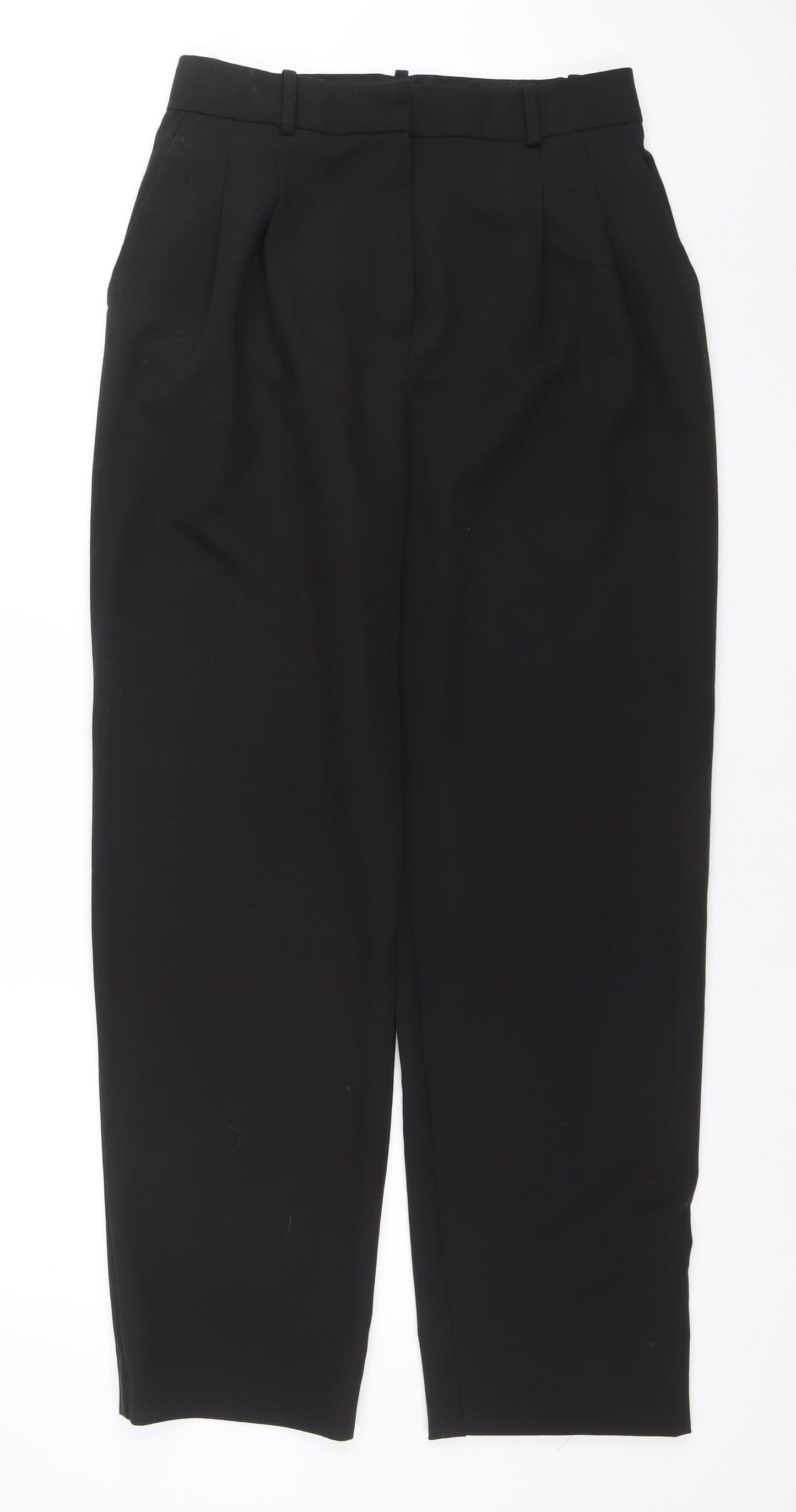 Womens UK Size 10 MNG Regular Fit Business Casual Workwear Black Trousers