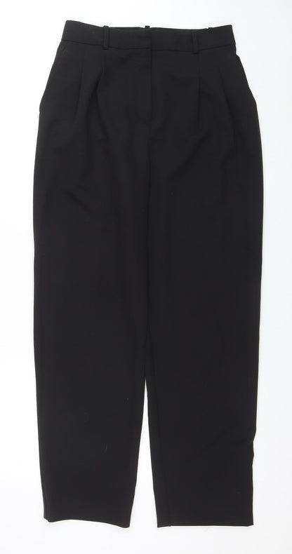 Womens UK Size 10 MNG Regular Fit Business Casual Workwear Black Trousers