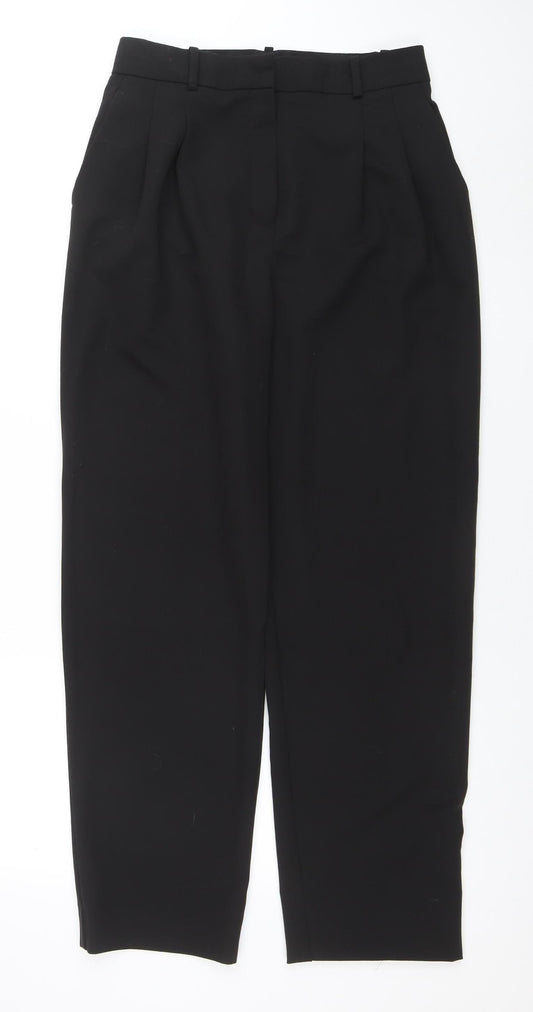 Womens UK Size 10 MNG Regular Fit Business Casual Workwear Black Trousers