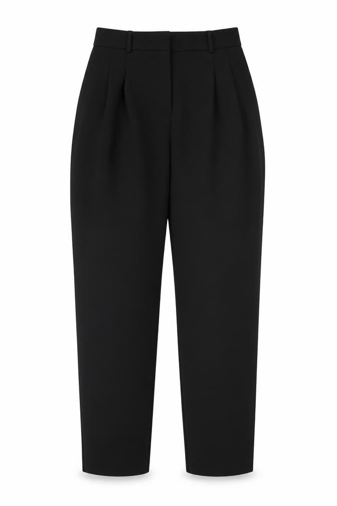 Womens UK Size 10 MNG Regular Fit Business Casual Workwear Black Trousers