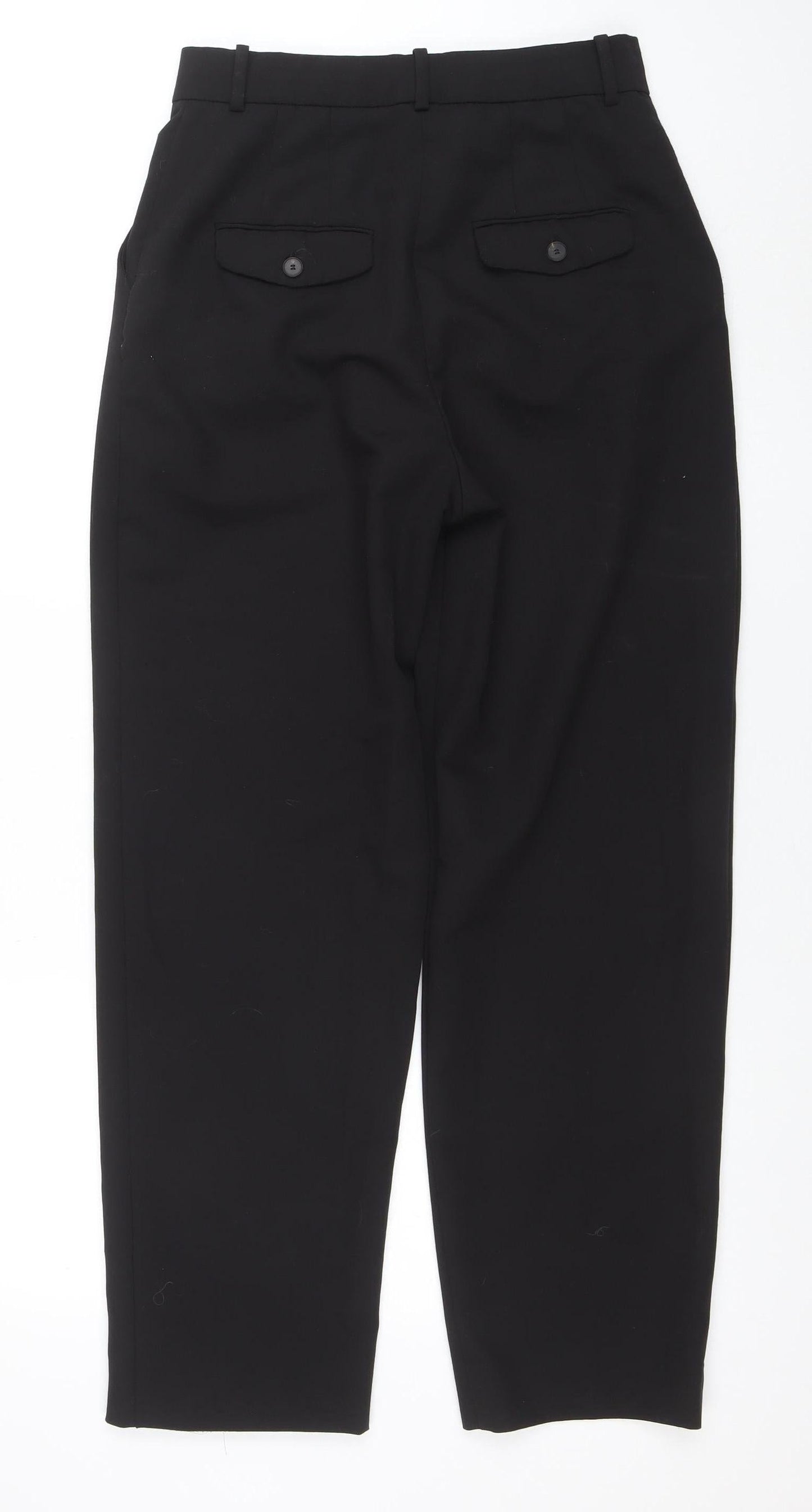 Womens UK Size 10 MNG Regular Fit Business Casual Workwear Black Trousers