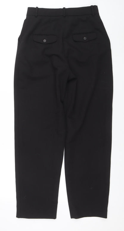 Womens UK Size 10 MNG Regular Fit Business Casual Workwear Black Trousers