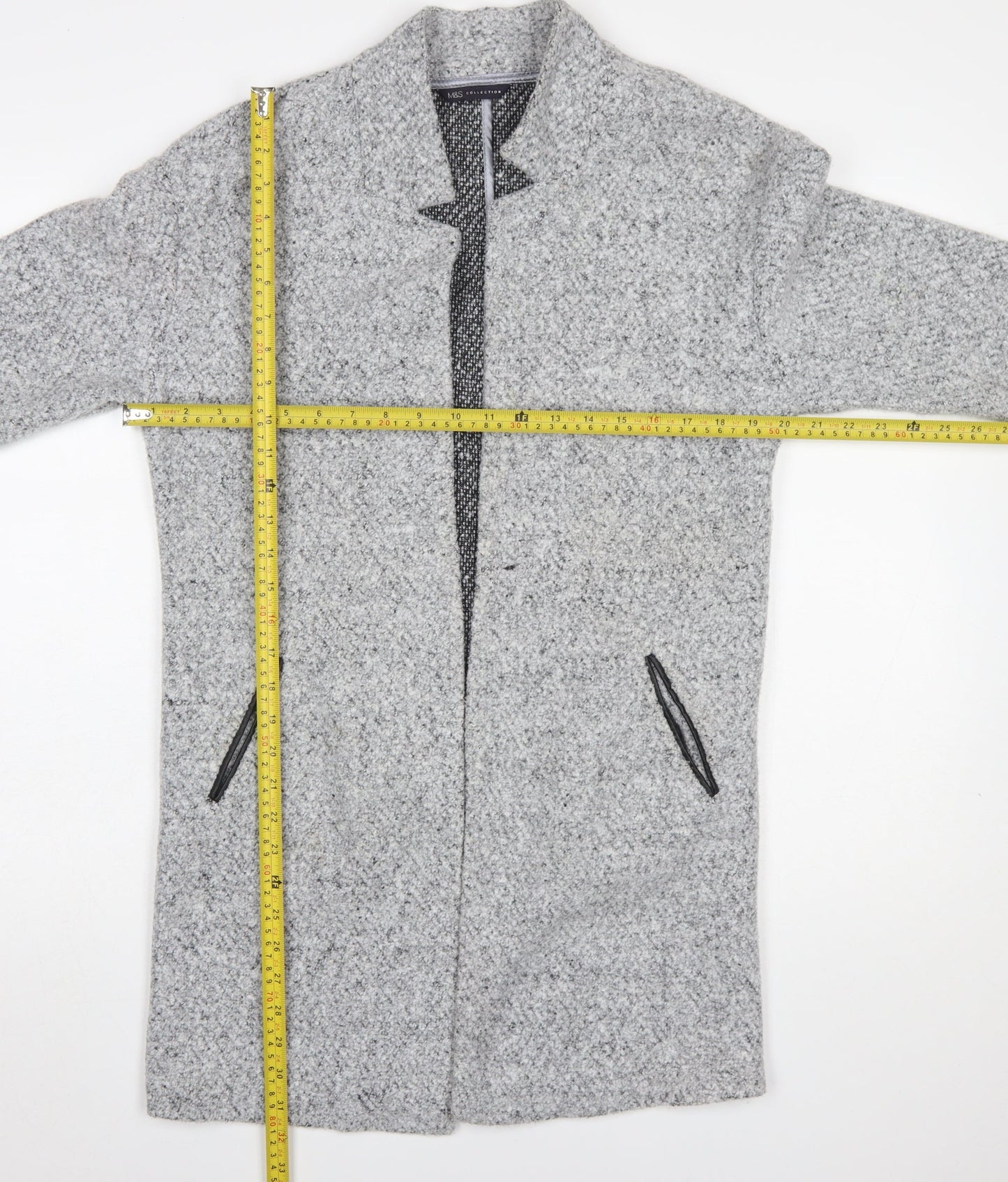 Womens UK Size 10 Marks and Spencer Grey Cardigan Jumper