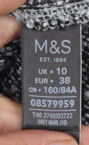 Womens UK Size 10 Marks and Spencer Grey Cardigan Jumper