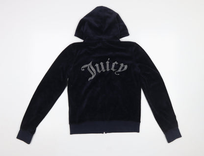Womens UK Size S Juicy Couture Blue Full Zip Hoodie