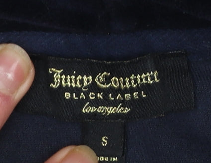 Womens UK Size S Juicy Couture Blue Full Zip Hoodie