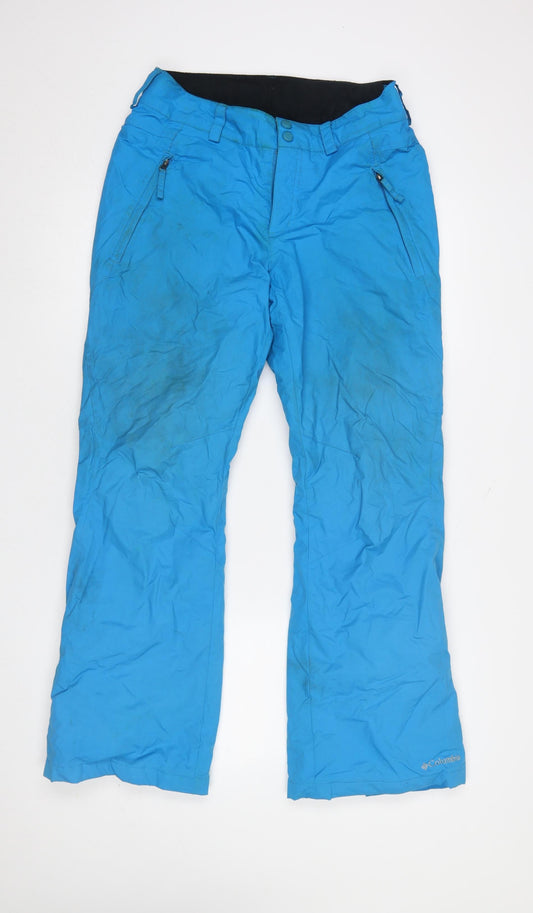 Mens UK Size S Columbia Regular Fit Snow Pants Blue Trousers