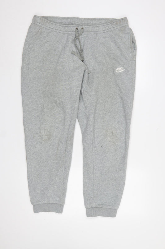 Womens UK Size XL Nike Regular Fit Jogger Grey Trousers