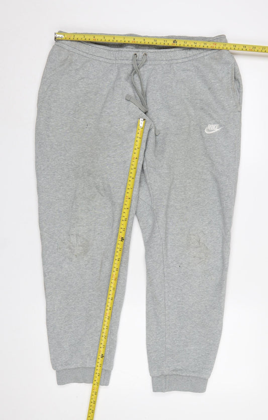 Womens UK Size XL Nike Regular Fit Jogger Grey Trousers