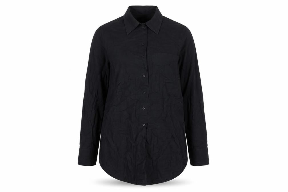 Womens UK Size 4 COS Black Basic Button-Up