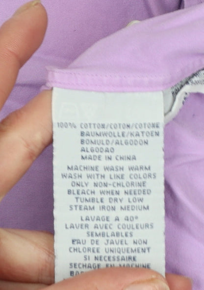 Ralph Lauren Men's Purple Button-Down Slim Fit Cotton Shirt XL