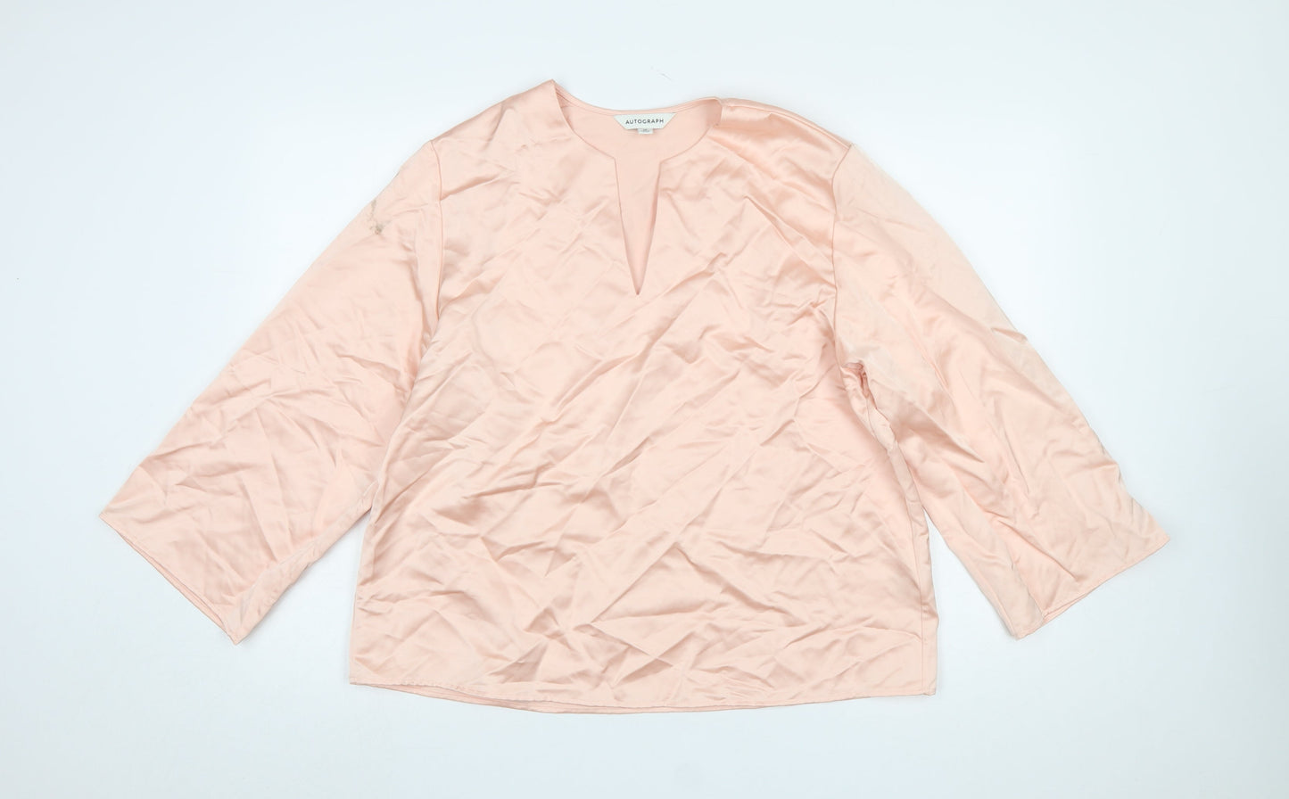 Womens UK Size 10 Marks and Spencer Pink Tunic Blouse