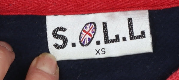 Womens UK Size XS S.O.L.L. Blue Pullover Hoodie