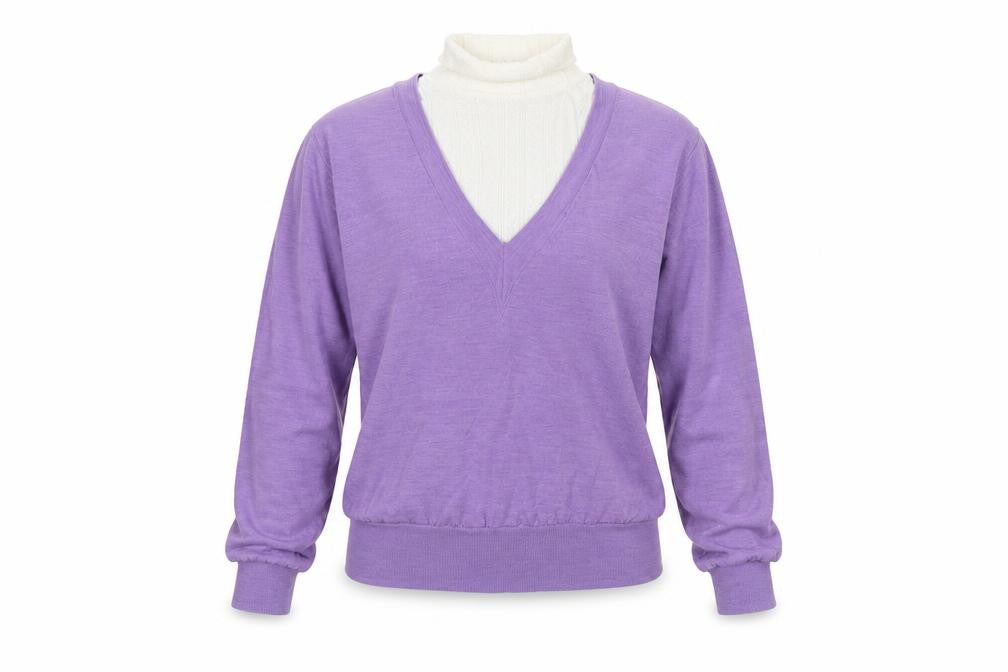 Womens UK Size 10 Sandro Purple Pullover Jumper