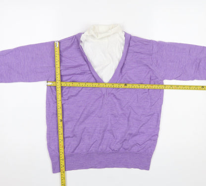 Womens UK Size 10 Sandro Purple Pullover Jumper
