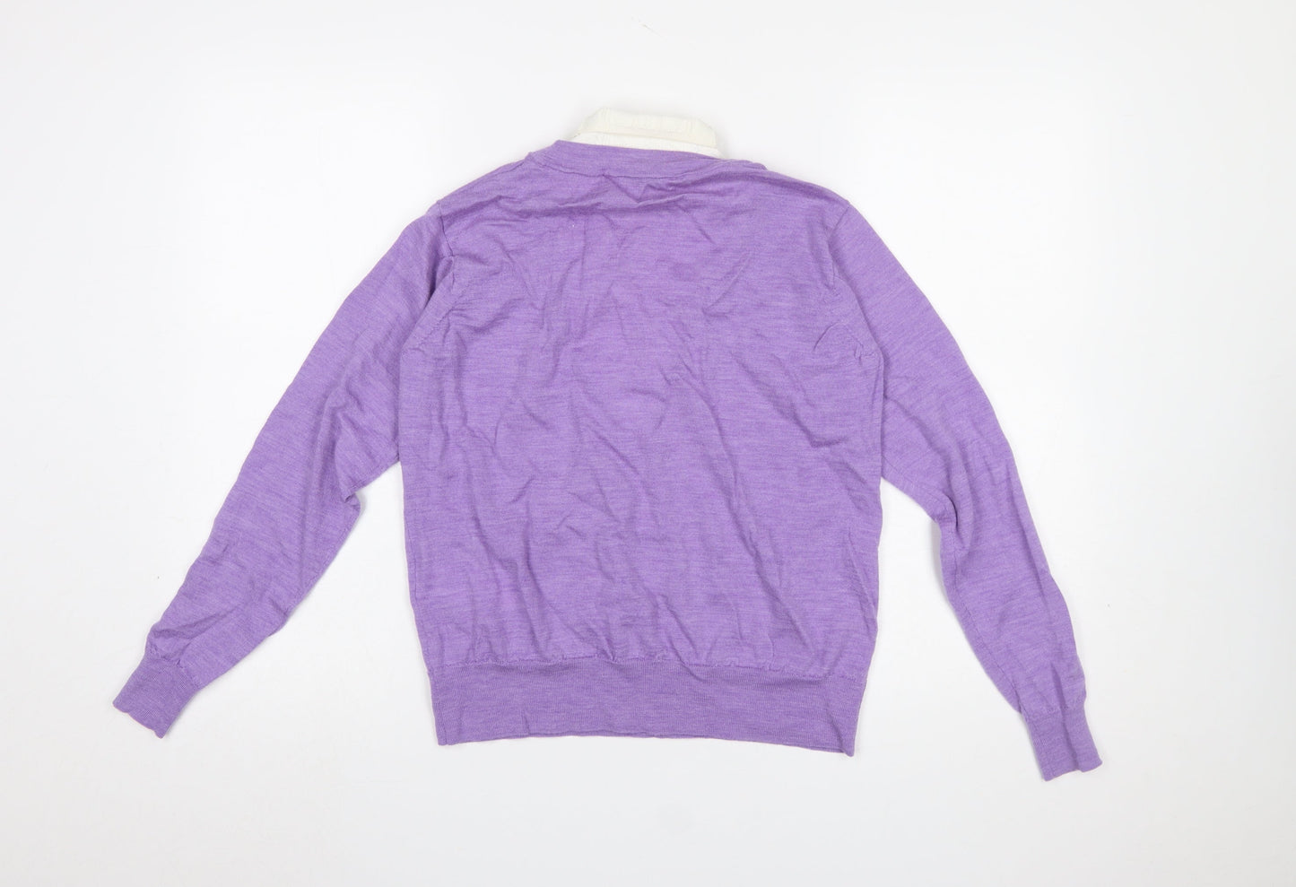 Womens UK Size 10 Sandro Purple Pullover Jumper