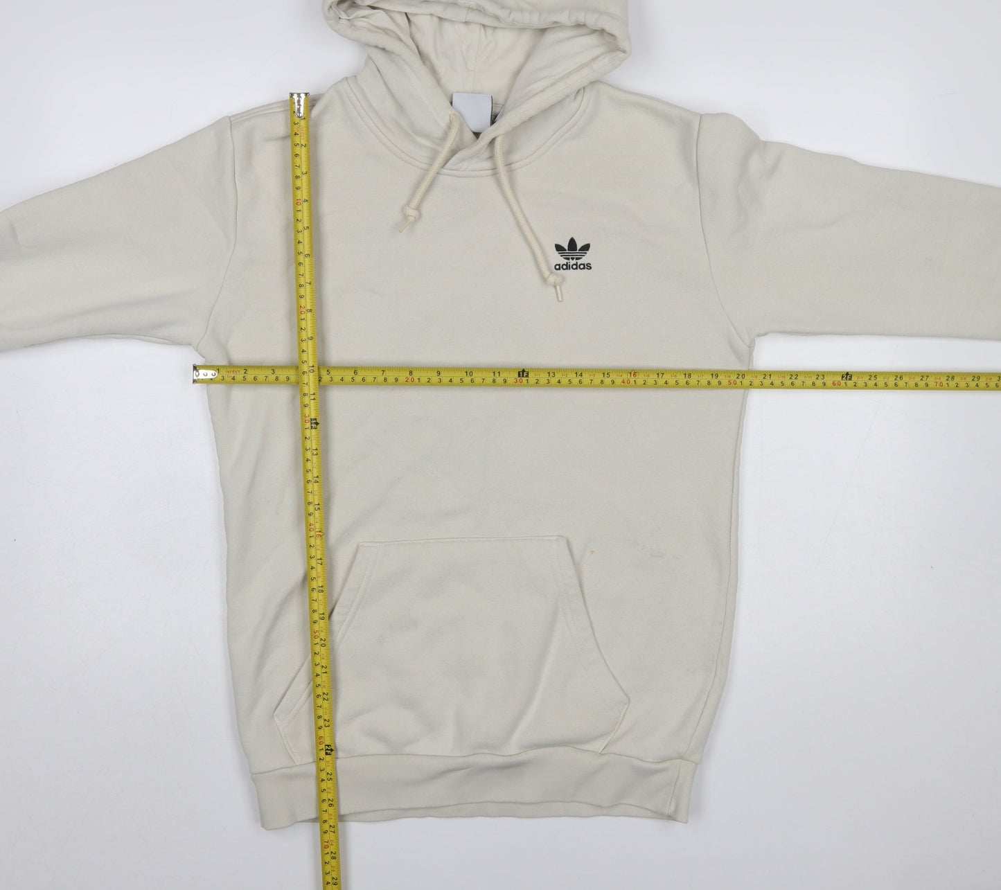 Mens UK Size S adidas Beige Pullover Hoodie