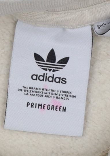 Mens UK Size S adidas Beige Pullover Hoodie