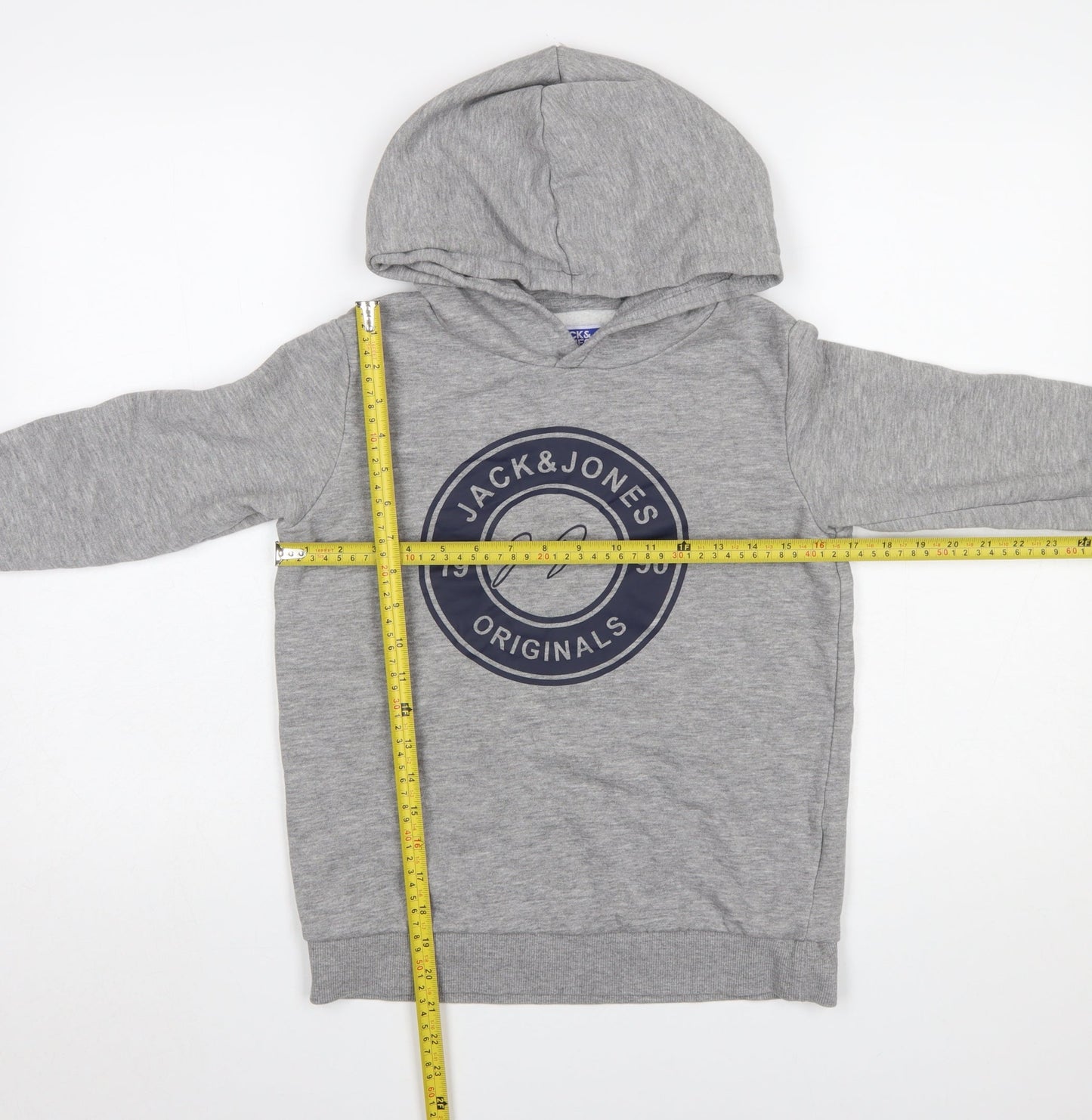 Boys UK Size 152 JACK & JONES Grey Pullover Hoodie