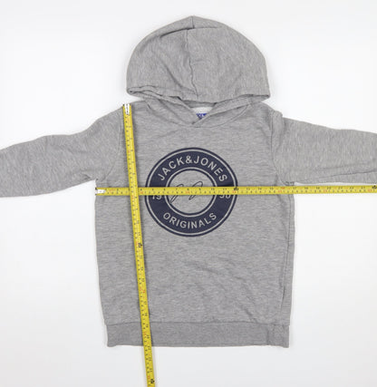 Boys UK Size 152 JACK & JONES Grey Pullover Hoodie