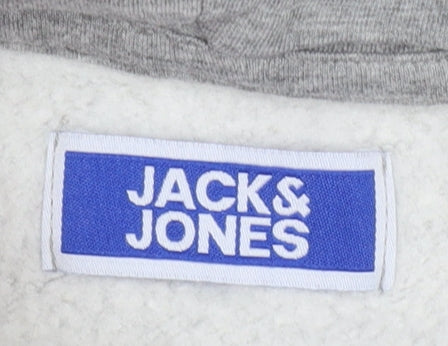 Boys UK Size 152 JACK & JONES Grey Pullover Hoodie