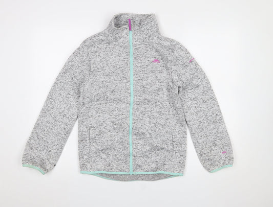 Girls UK Size 11-12 Years Trespass Grey Basic Jacket
